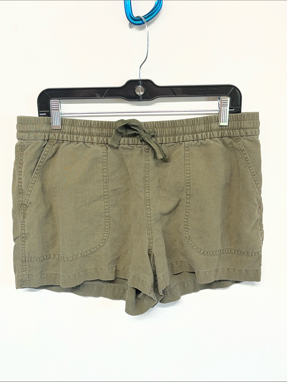 J Crew size M Olive Green Drawstring Linen-Blend Women’s Shorts